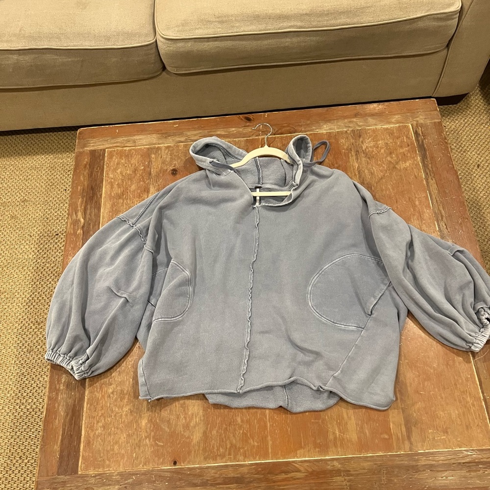 Blue free people sweatshirt